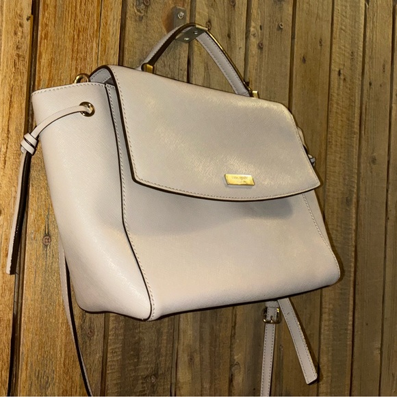 Katie Spade Gray Saffiano Leather Satchel - Picture 2 of 7